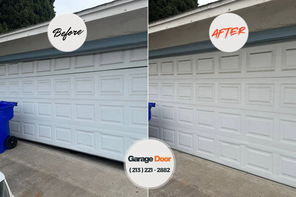 Before and after: garage door repair Summersville, WV